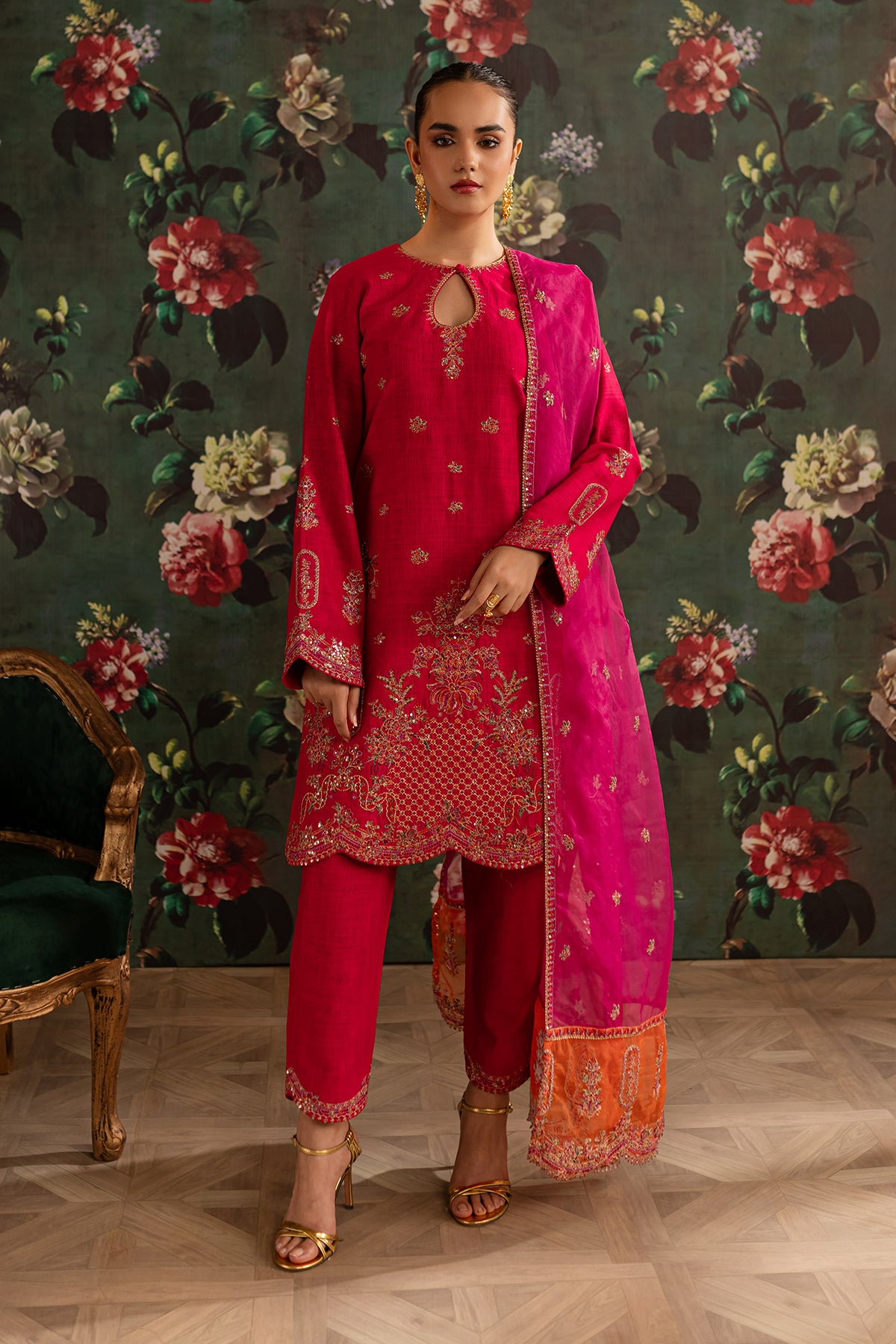 chiffon unstitched suits
