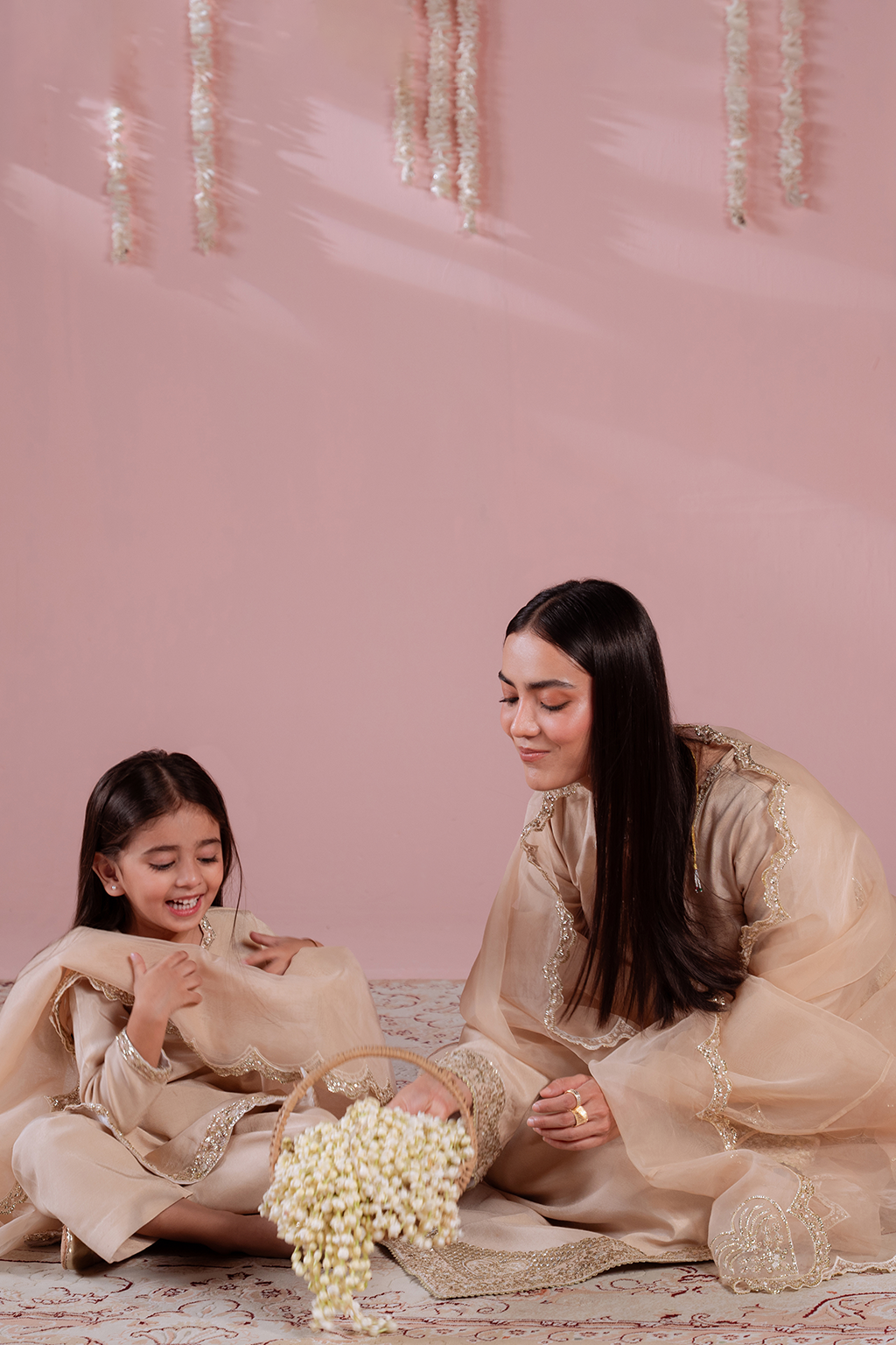 embroidered raw silk