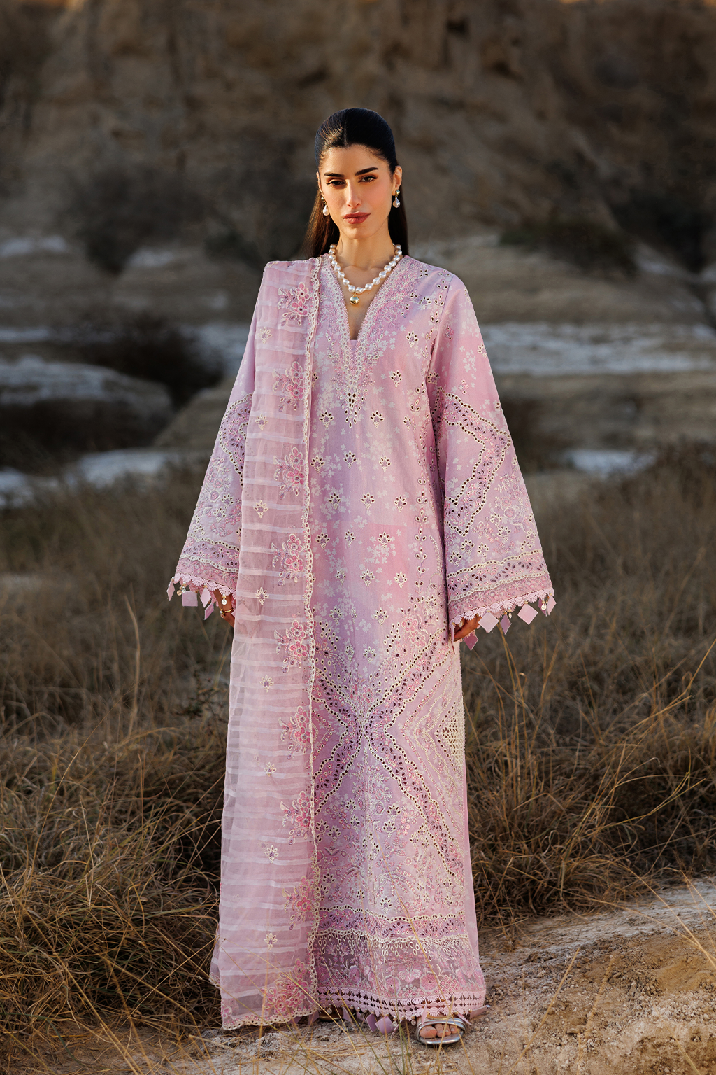Summer Sorbet Luxury Embroidered 3PC Lawn Suit
