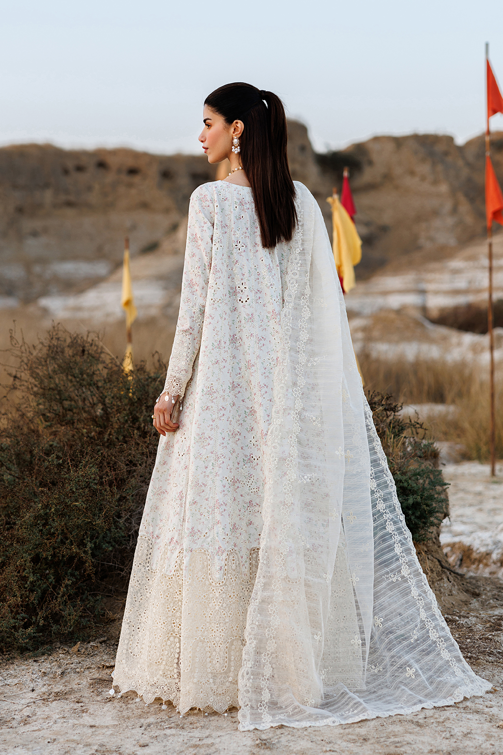 embroidered printed lawn dress EMBROIDERED PRINTED LAWN UF-544