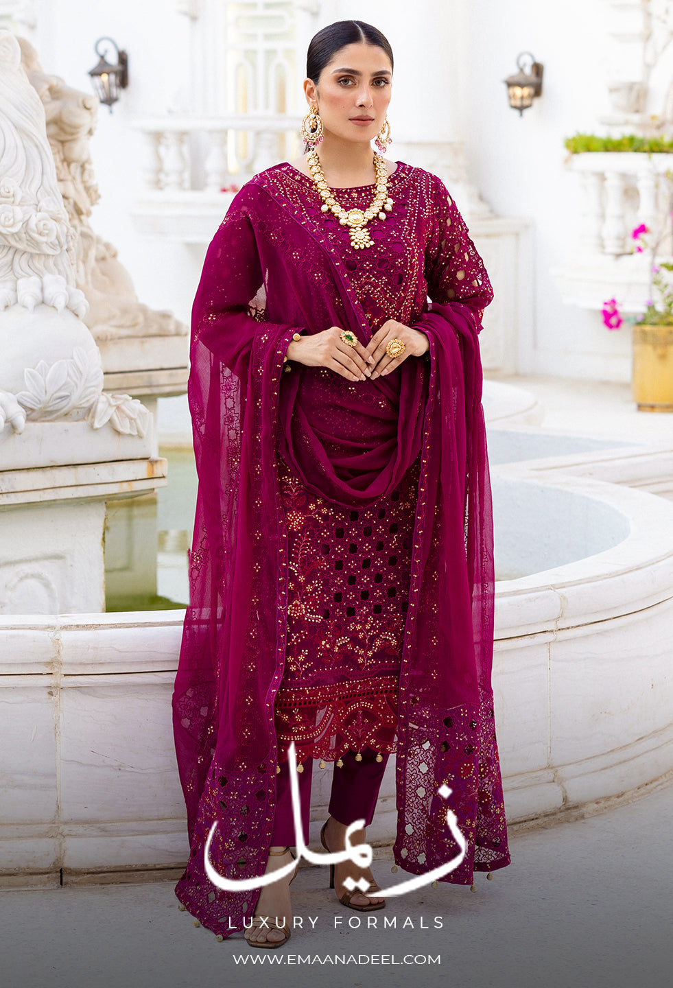 Velvet Dress Designs in Pakistan in Best fabric embroidered velvet dresses